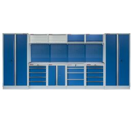 Kvalitný PROFI BLUE dielenský nábytok - 4535 x 2000 x 495 mm - MTGS1300AM