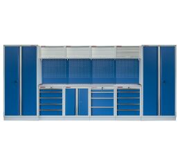 Kvalitný PROFI BLUE dielenský nábytok - 4535 x 2000 x 495 mm - MTGS1300AO