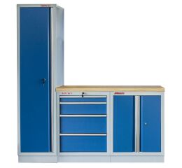 Zostava kvalitného PROFI BLUE dielenského nábytku 4 ks - MTGS1300BAL06