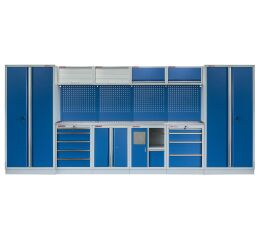 Kvalitný PROFI BLUE dielenský nábytok - 4535 x 2000 x 495 mm - MTGS1301AM