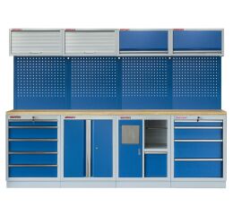 Zostava PROFI BLUE dielenského nábytku 2720 x 495 x 2000 mm - MTGS1301BB