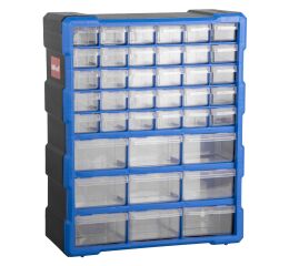 Plastový organizér / box na skrutky, 39 zásuviek - MW1502