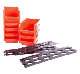 Závesná plastová lišta so 6 plastovými boxmi - MW8712