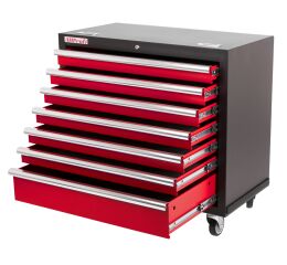 Dielenský vozík na náradie PROFI, 7 zásuviek, široký - RTGC1307WB