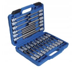 Sada nástrčných kľúčov, Torx, 1/2", T20 - T70, 32 ks - SST3212