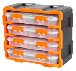Plastový organizér, 4 uzatvárateľné boxy - TC320670