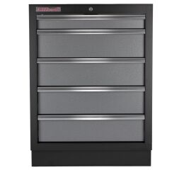 Celokovová dielenská skrinka PROFI s 5-šuflíkmi 680x458x910 mm - TGC1305