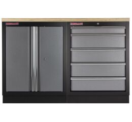 Zostava kvalitných PROFI dielenských skriniek s pracovnou doskou - TGS1300BAL08