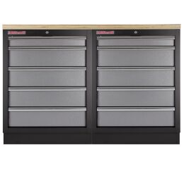 Zostava kvalitných PROFI dielenských skriniek s pracovnou doskou - TGS1300BAL11