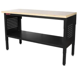 Výškovo nastaviteľný dielenský stôl s drevenou doskou, 152 cm - TSP6024