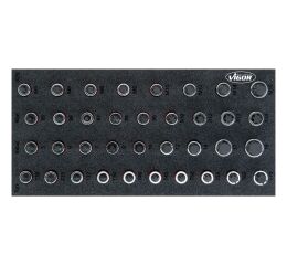 Nástrčné hlavice s bitmi v penovej výplni, 1/2", 36 ks, VIGOR - V5099