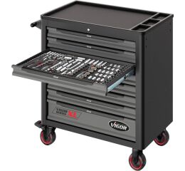 Dielenský vozík s náradím 499 ks, VIGOR 1000XL, 8 zásuviek - V5434