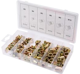 Oceľové nitovacie matice M3 - M10, 150 ks - YT-36481