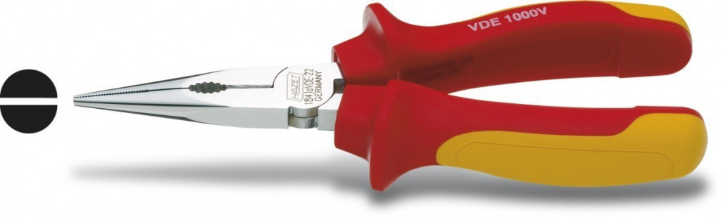 E-shop Rovné polkruhové kliešte 160 mm VDE Hazet 1841AVDE-22 - HA006397