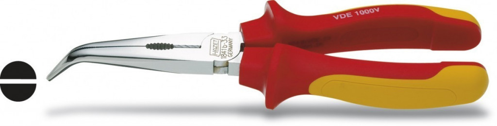 E-shop Zahnuté polkruhové kliešte 200 mm VDE HAZET 1841BVDE-33 - HA006441