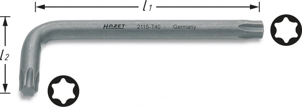 E-shop Uhlový skrutkovač TORX® 2115-T25 Hazet - HA012152