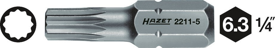 Fotografia produktu: Nástavce (bity) 2211-4 Hazet - HA056392