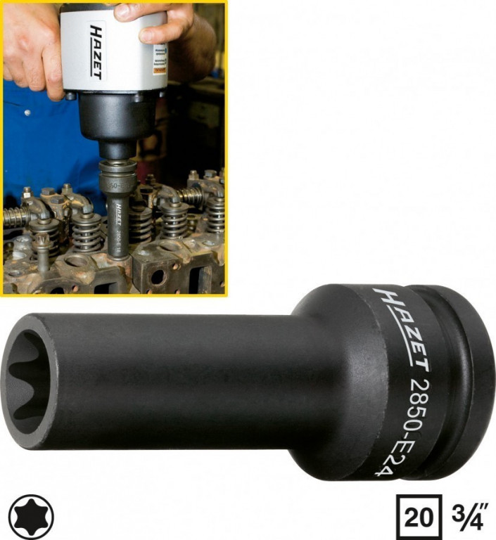 E-shop Náradie TORX® pre hlavu valcov Hazet 2850-E20 Pre UA MAN F 2000, F 90, F 8 a autobusy MAN s motormi D 25 a D 28 - HA079681