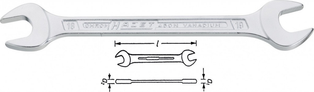 E-shop Obojstranný plochý kľúč 450NA-5/16X3/8VKH Hazet - HA020973