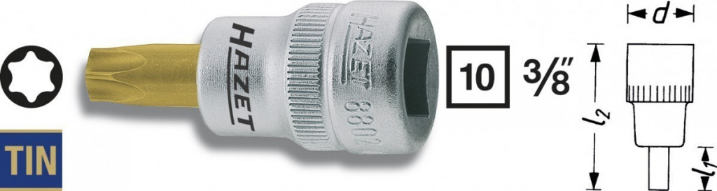 E-shop Nástrčná hlavica TORX® 8802-T20 Hazet - HA039654