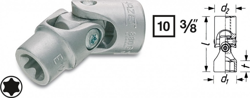 E-shop Nástrčkové kľúče TORX® 880G-E10 Hazet - HA040537