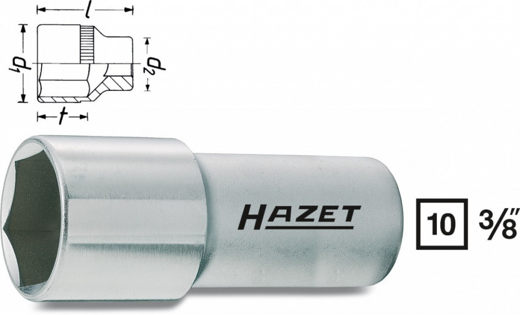 E-shop Nástrčná hlavica na zapaľovacie sviečky Hazet 880AMGT; veľkosť kľúča 16 mm (5/8 "); pre BMW 12válc. motor, M70, 750i, 850i - HA040247