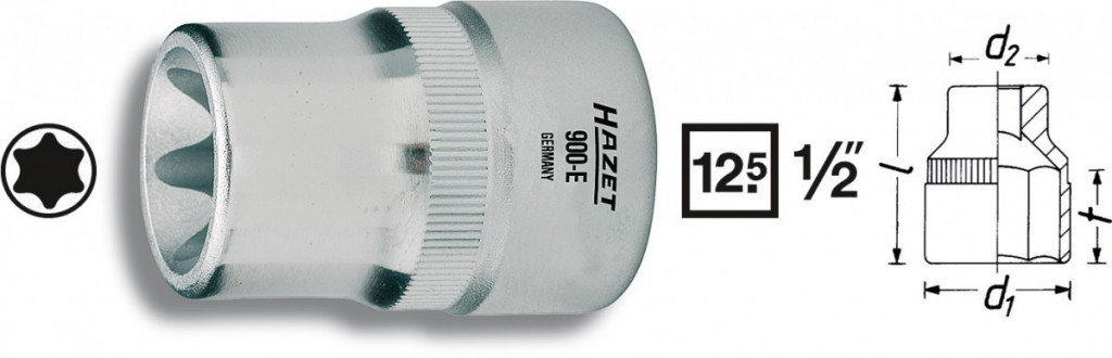 E-shop TORX® Nástrčkový kľúč 900-E11 Hazet - HA043002