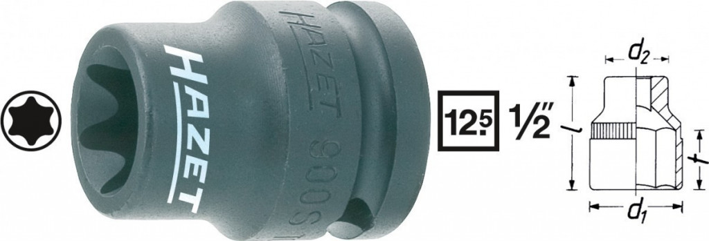 E-shop Nástrčkový TORX® kľúč silový 900S-E24 Hazet - HA044665