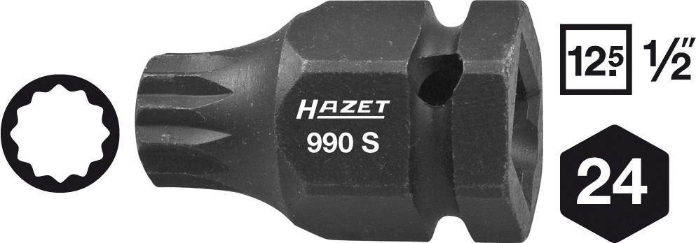 E-shop Nástrčná hlava pre rázový a strojový uťahovač a skrutkovač 990S-16 Hazet - HA160853