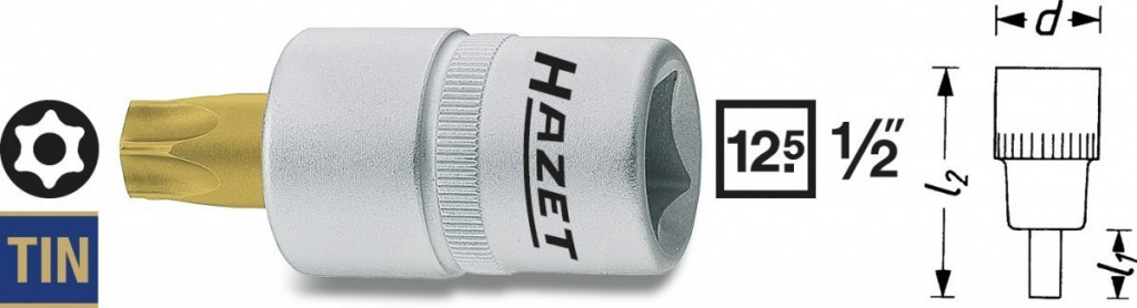 E-shop Nástrčná hlavica TORX® 992-T45H Hazet - HA050871