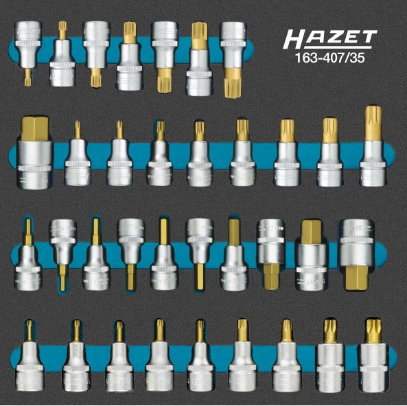 E-shop Sada nástrčných hlavíc 1/2" s bitom 163-407/35 - HA199990