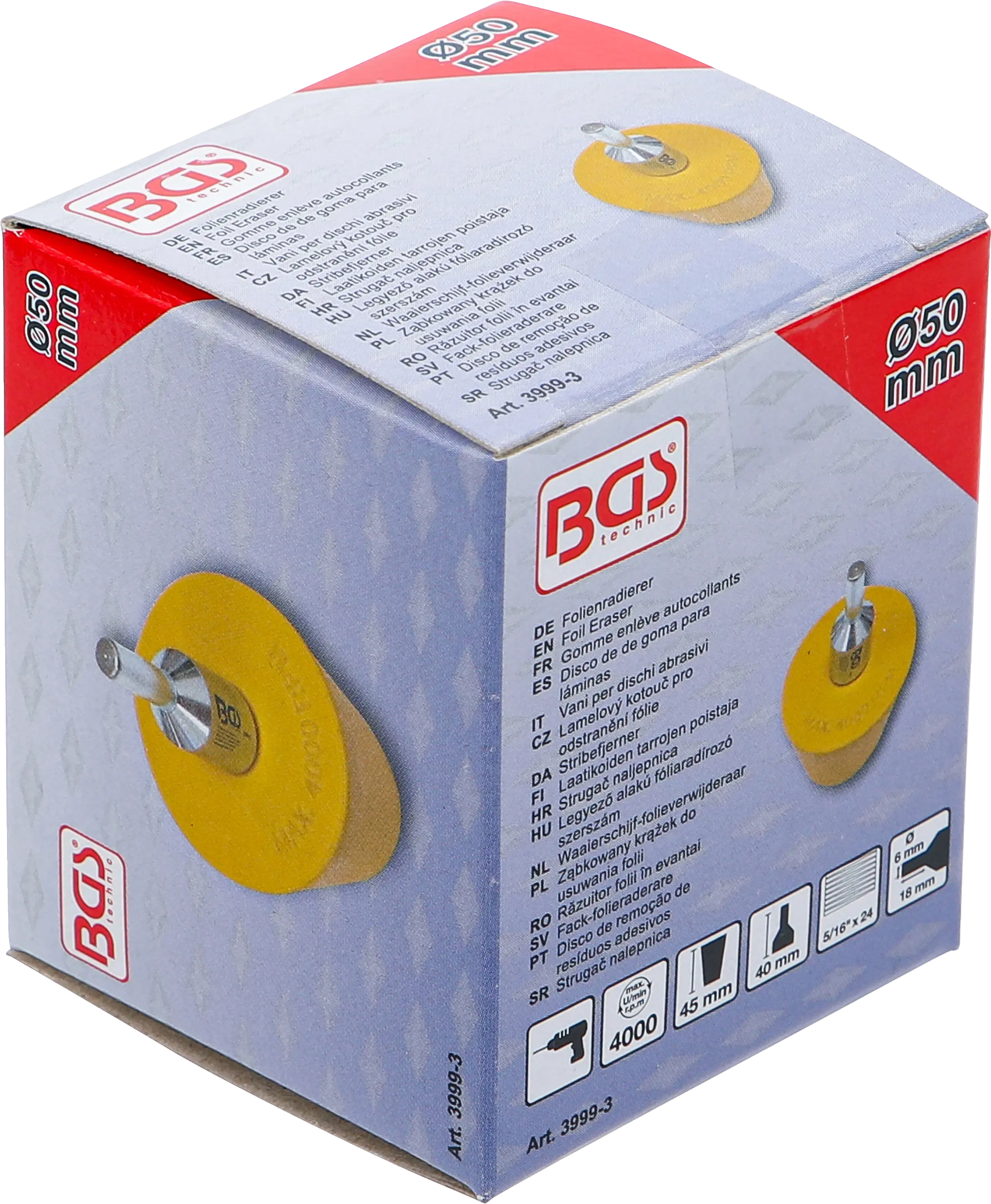 Balenie lamelového kotúča BGS B3999-3 Balenie lamelového kotúča na odstránenie fólie BGS Ø50 mm