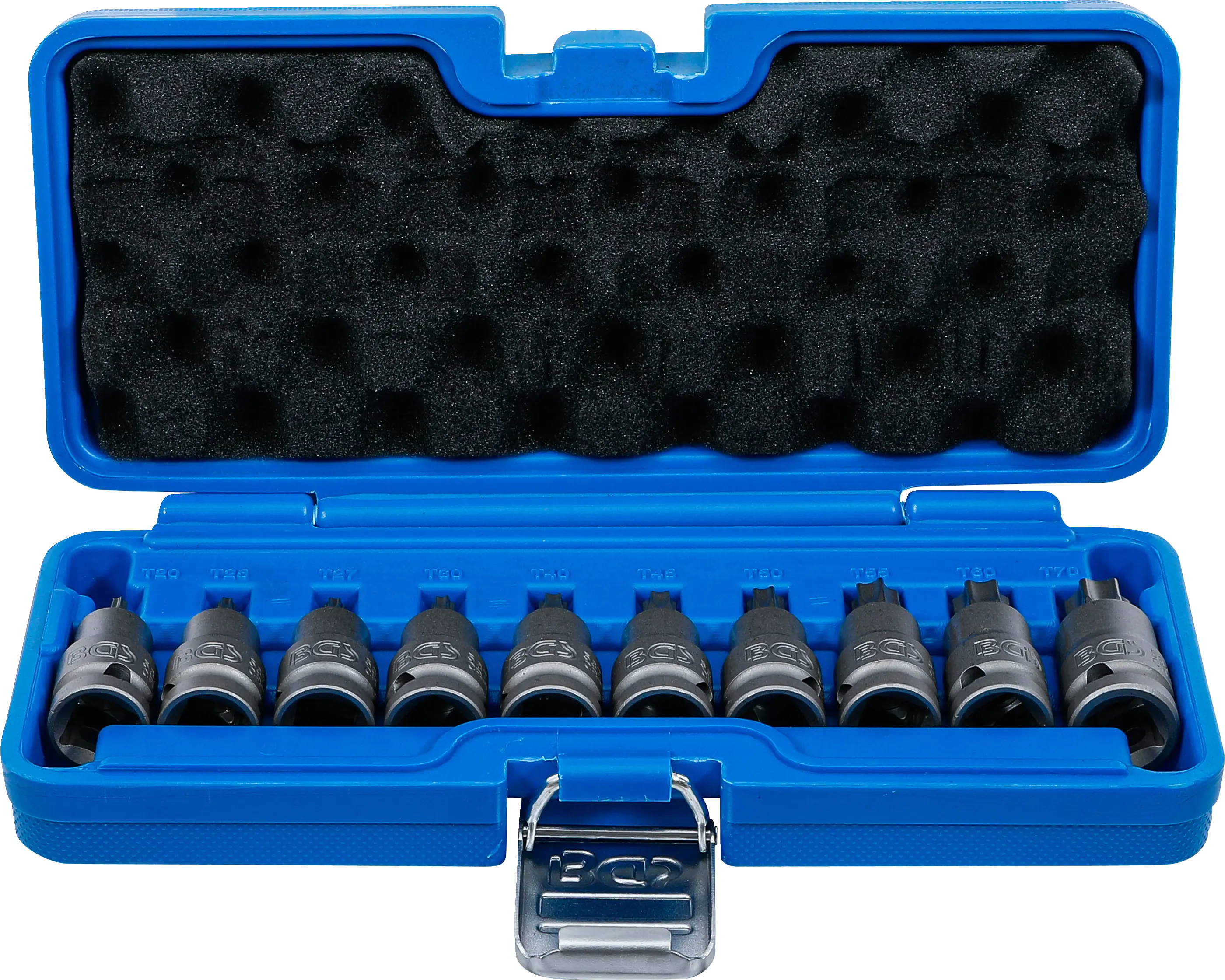 Fotografia produktu: Sada nástrčných hlavíc s bitmi TORX 1/2", T20 - T70, 10 ks, BGS - B5097