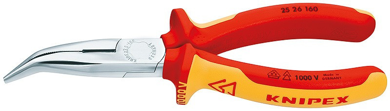 E-shop Pologuľaté kliešte s britmi chrómované 160 mm - 2526160