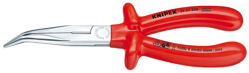 E-shop Pologuľaté kliešte s britmi chrómované 200 mm - 2627200