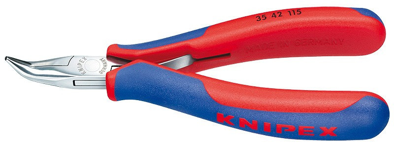 E-shop Zahnuté polkruhové kliešte 115 mm Knipex pre elektroniku - 3542115