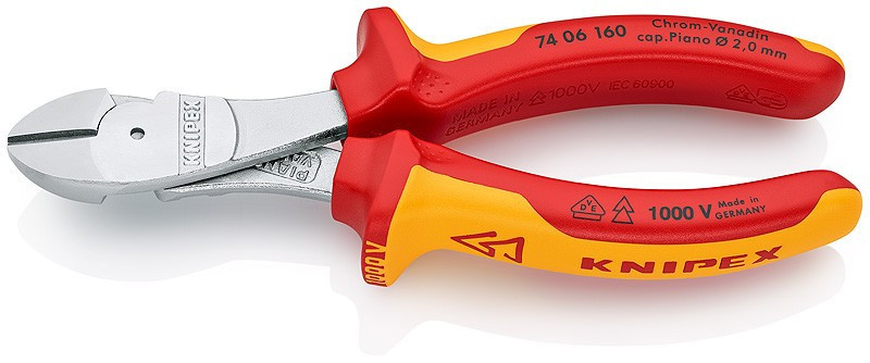 E-shop Silové bočné štiepacie kliešte chrómované 160 mm - 7406160