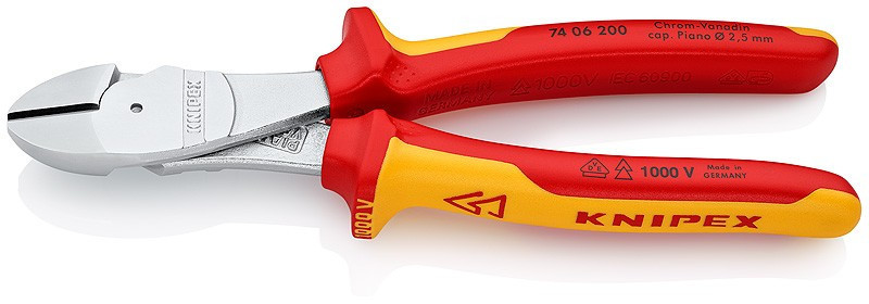 E-shop Silové bočné štiepacie kliešte chrómované 200 mm - 7406200