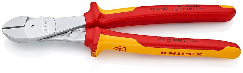 E-shop Silové bočné štiepacie kliešte chrómované 250 mm - 7406250