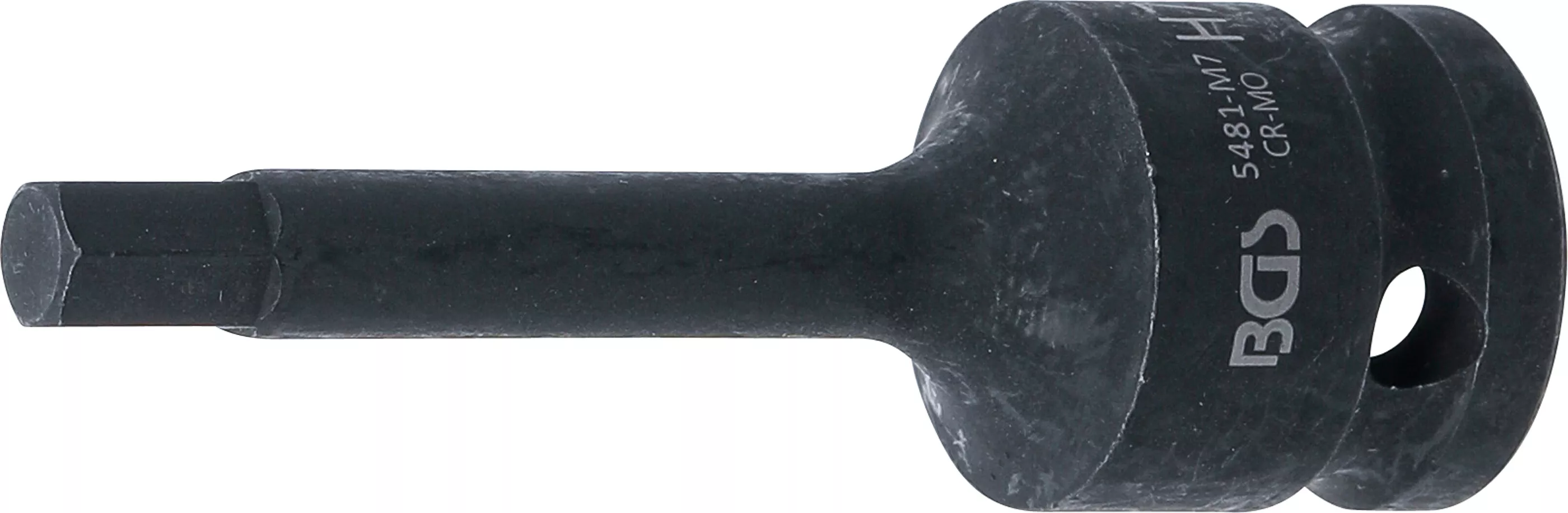 E-shop Rázový nástrčný kľúč HEX 1/2", 7 mm, predĺžený - B5481-M7