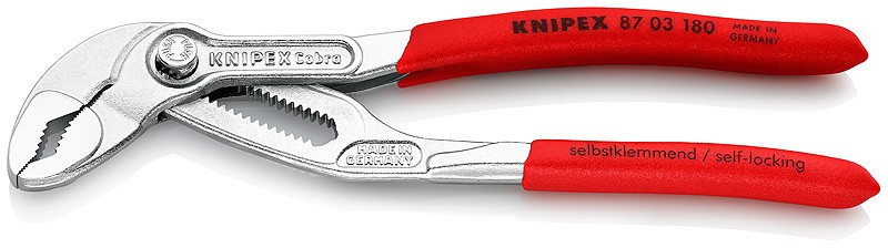 E-shop SIKA kliešte KNIPEX Cobra ® chrómované 180 mm - 8703180