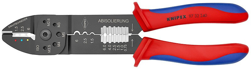 E-shop Krimpovacie kliešte lakované na čierno 240 mm - 9732240