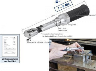 Fotografia produktu: Momentový kľúč 6106-1CT 1 - 6 Nm - HA173167