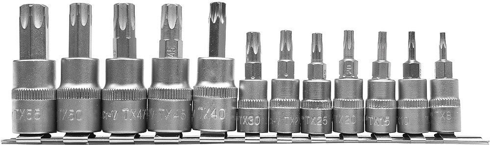 E-shop Sada hlavíc s bitmi TORX 1/4 "a 3/8" 12 ks - YT-04331