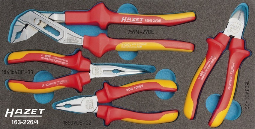 E-shop Sada klieští VDE pre elektrikárov (4-dielna) HAZET 163-226/4 - HA177875