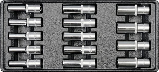 E-shop Vložka do zásuvky - kľúče nástrčné hlboké 8-21mm 14ks - YT-5539