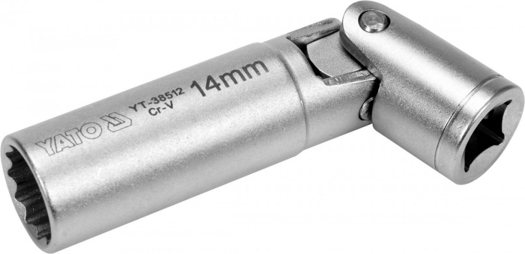 E-shop Magnetický kloubový nástrčný klíč na svíčky 3/8" 14 mm - YT-38512