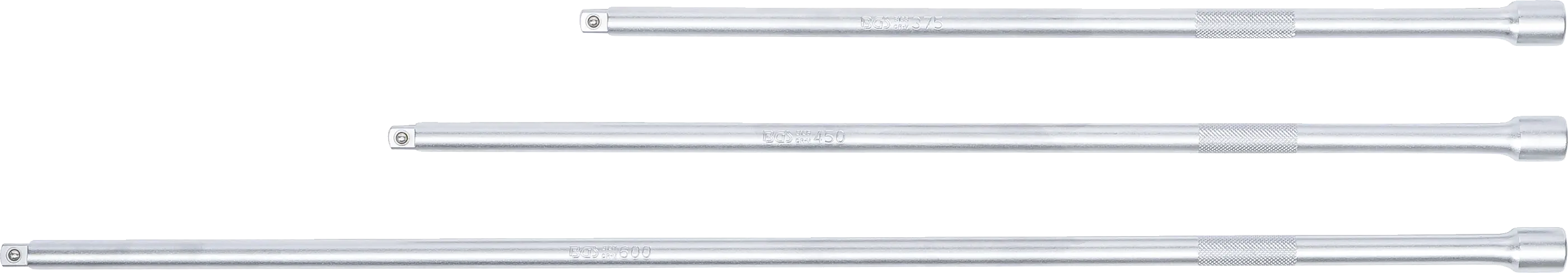 Detail predlžovacích tyčí BGS Detail predlžovacích nadstavcov s vrúbkovaným úchopom BGS