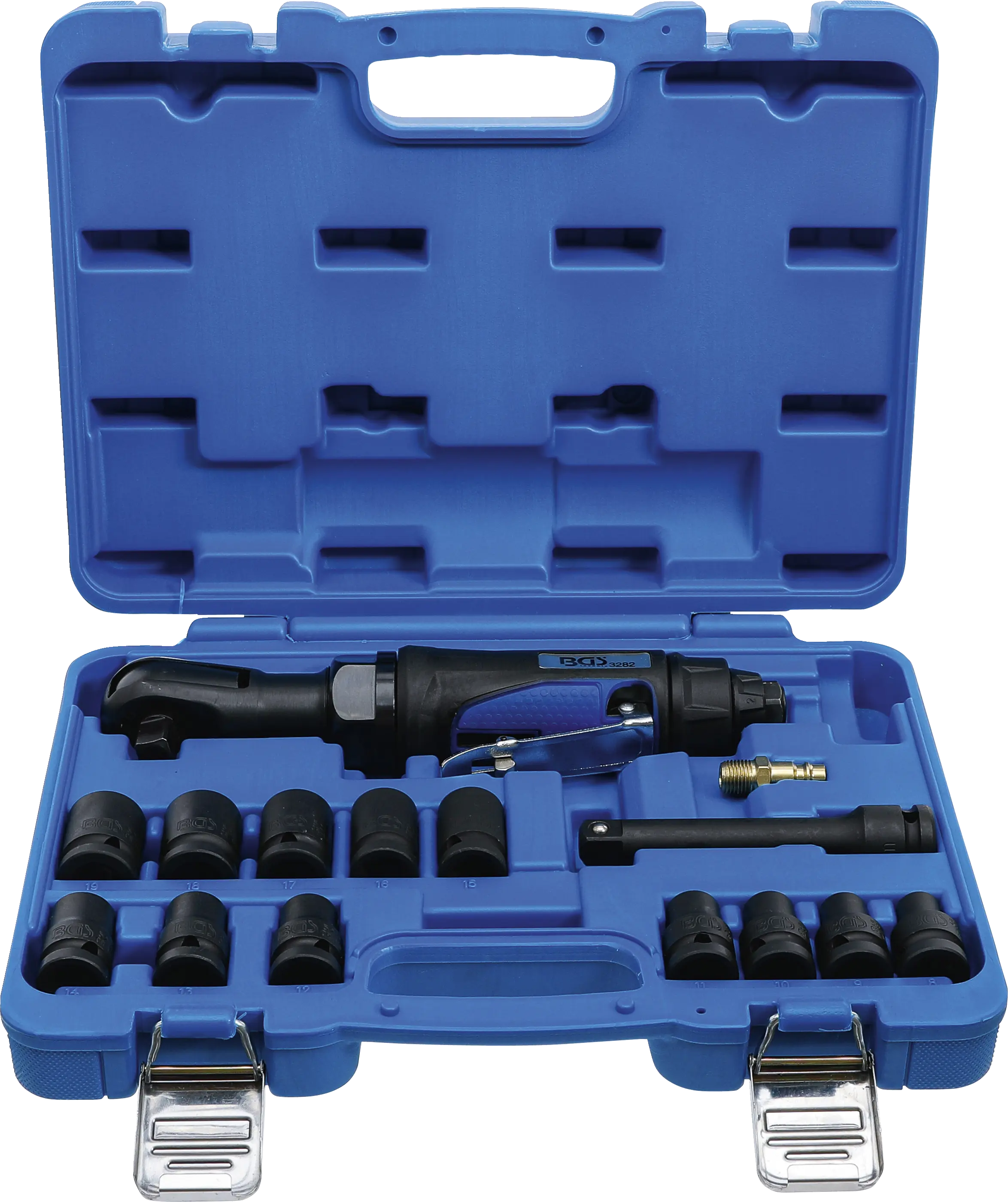 Fotografia produktu: Sada pneumatickej račne 1/2", 102 Nm, 14 ks, BGS - B70192