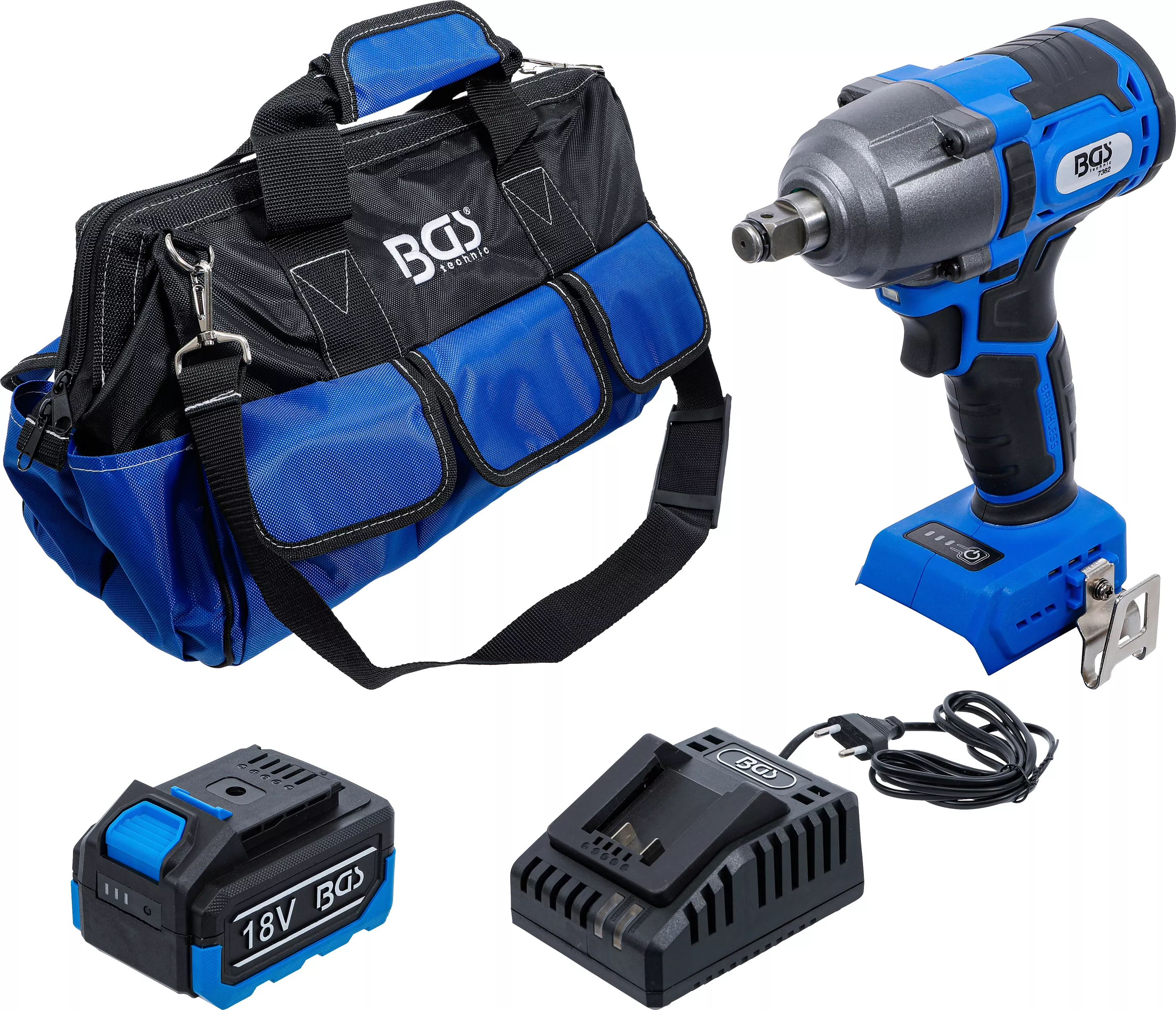 E-shop Sada AKU rázového uťahováka, 400 Nm, 18 V - BGS 7392